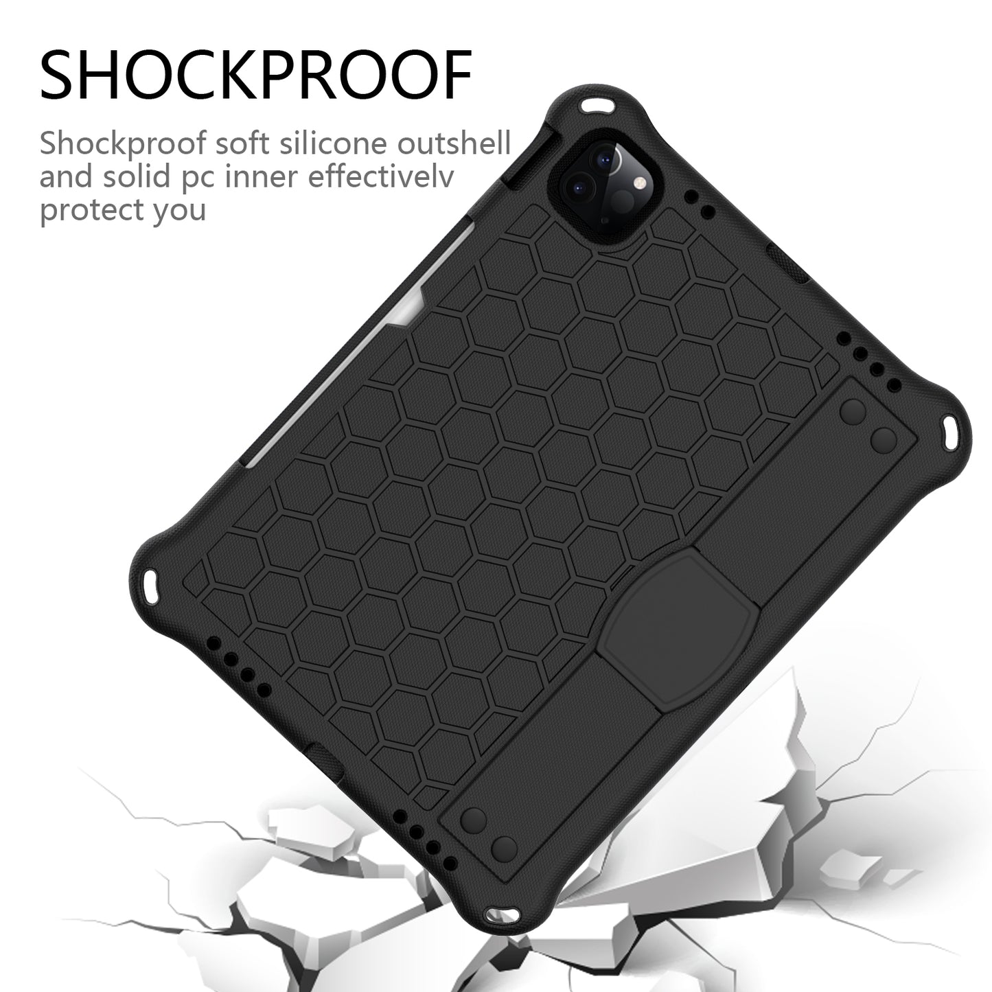 Honeycomb Texture EVA Tablet Shell with Shoulder Strap for iPad Air (2020)/Air (2022)/Pro 11-inch (2021)(2020)(2018)