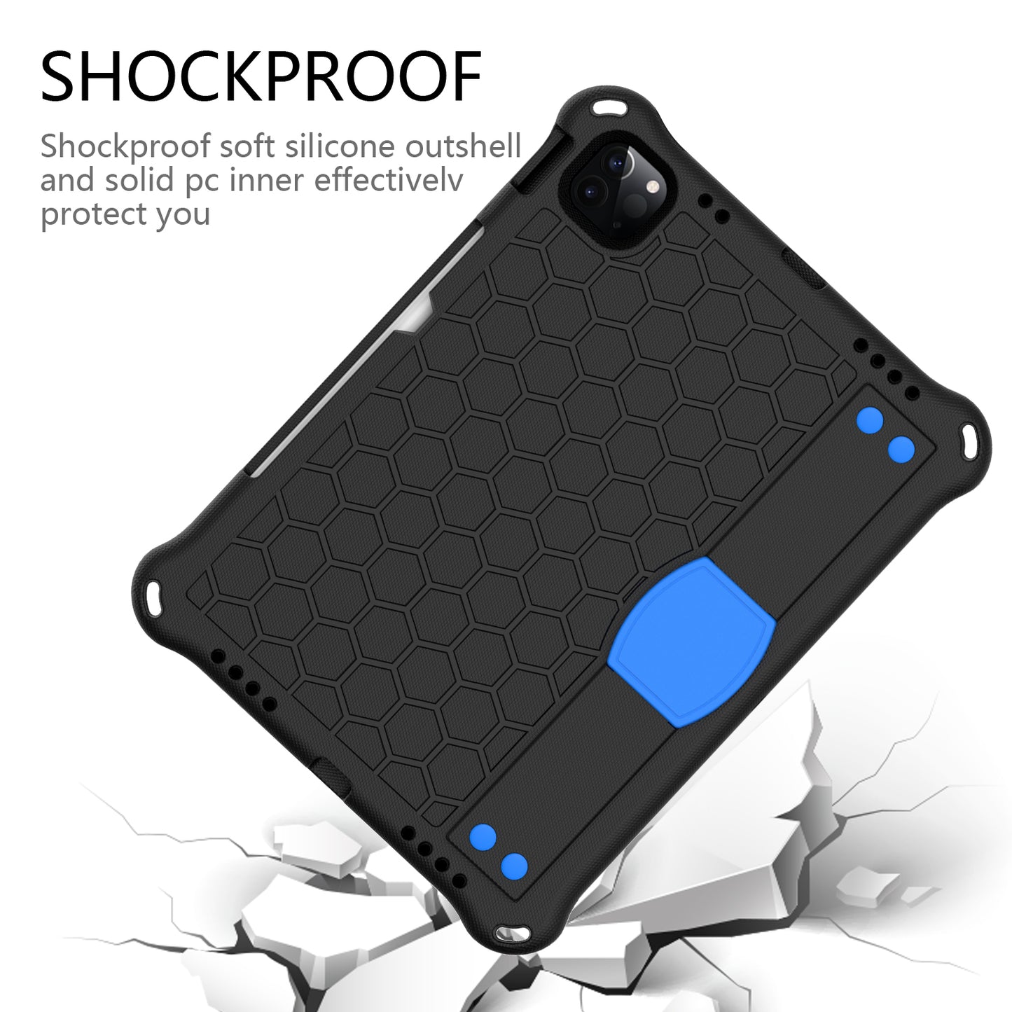 Honeycomb Texture EVA Tablet Shell with Shoulder Strap for iPad Air (2020)/Air (2022)/Pro 11-inch (2021)(2020)(2018)