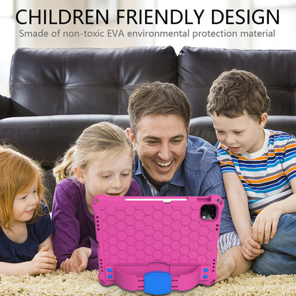 Honeycomb Texture EVA Tablet Shell with Shoulder Strap for iPad Air (2020)/Air (2022)/Pro 11-inch (2021)(2020)(2018)
