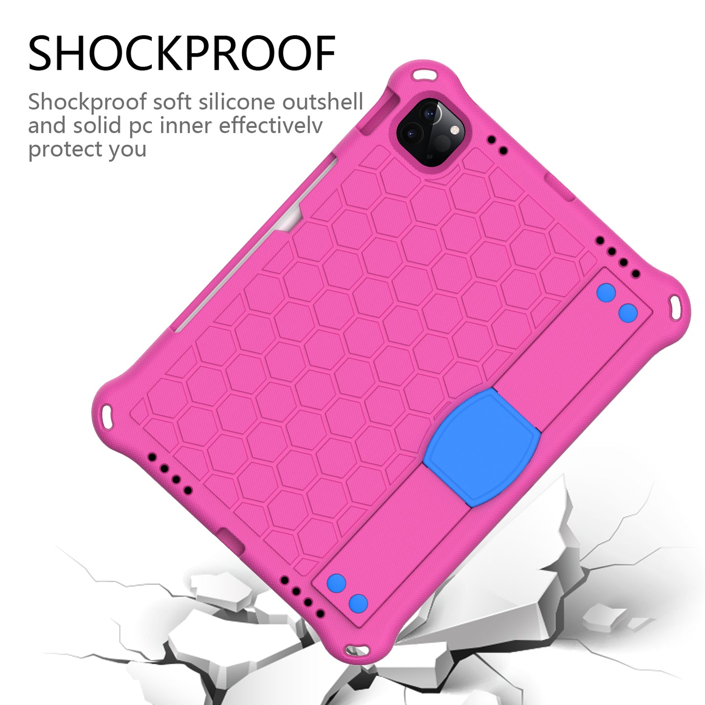 Honeycomb Texture EVA Tablet Shell with Shoulder Strap for iPad Air (2020)/Air (2022)/Pro 11-inch (2021)(2020)(2018)