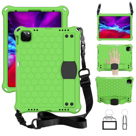 Honeycomb Texture EVA Tablet Shell with Shoulder Strap for iPad Air (2020)/Air (2022)/Pro 11-inch (2021)(2020)(2018)