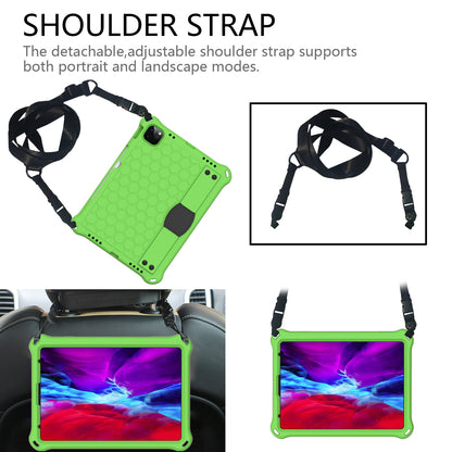 Honeycomb Texture EVA Tablet Shell with Shoulder Strap for iPad Air (2020)/Air (2022)/Pro 11-inch (2021)(2020)(2018)