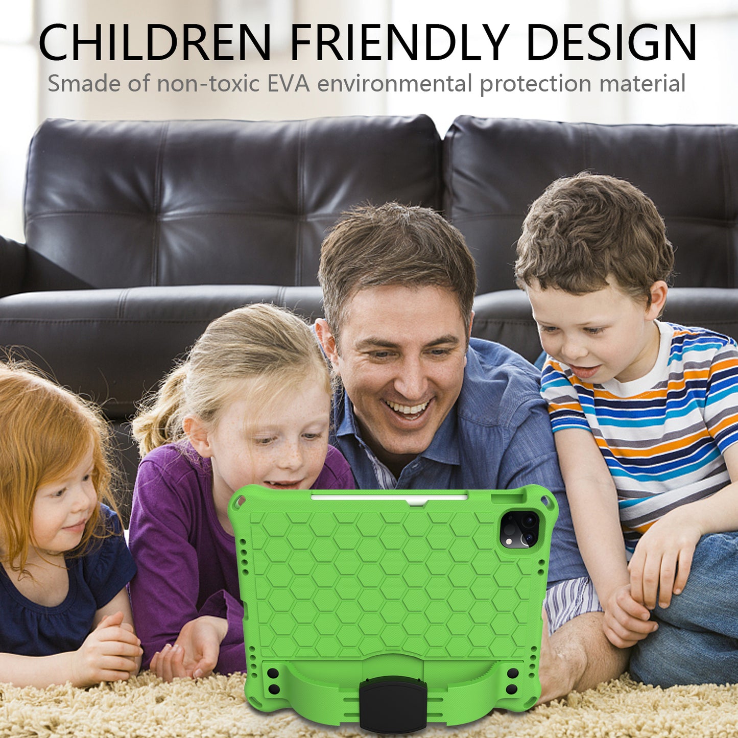 Honeycomb Texture EVA Tablet Shell with Shoulder Strap for iPad Air (2020)/Air (2022)/Pro 11-inch (2021)(2020)(2018)