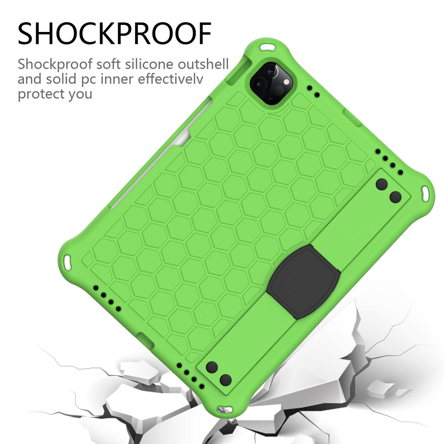 Honeycomb Texture EVA Tablet Shell with Shoulder Strap for iPad Air (2020)/Air (2022)/Pro 11-inch (2021)(2020)(2018)