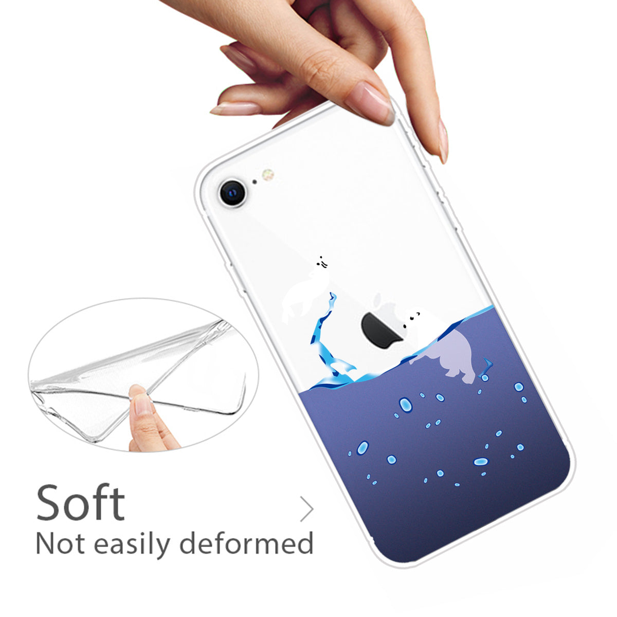 Pattern Printing TPU Soft Phone Cover for iPhone SE (2022)/SE (2020)/8/7 4.7 inch