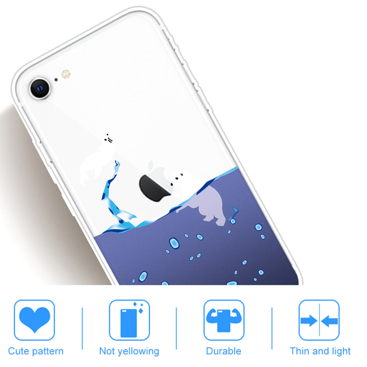 Pattern Printing TPU Soft Phone Cover for iPhone SE (2022)/SE (2020)/8/7 4.7 inch