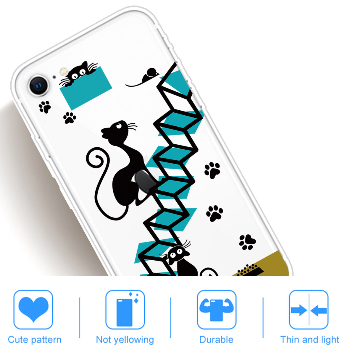 Pattern Printing TPU Soft Phone Cover for iPhone SE (2022)/SE (2020)/8/7 4.7 inch