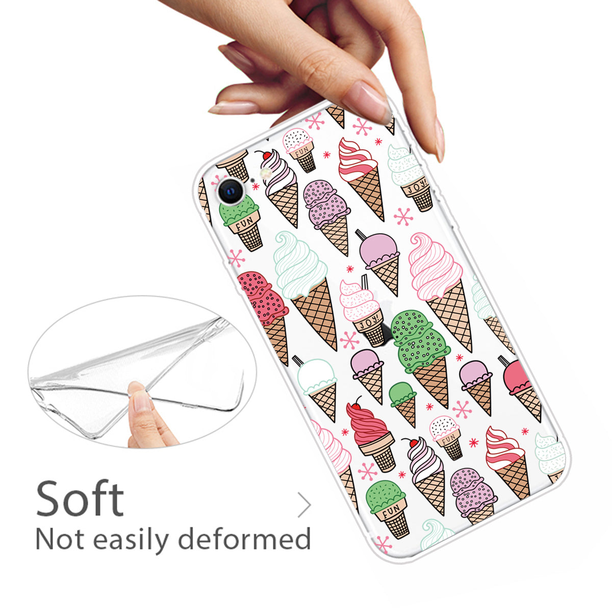 Pattern Printing TPU Soft Phone Cover for iPhone SE (2022)/SE (2020)/8/7 4.7 inch