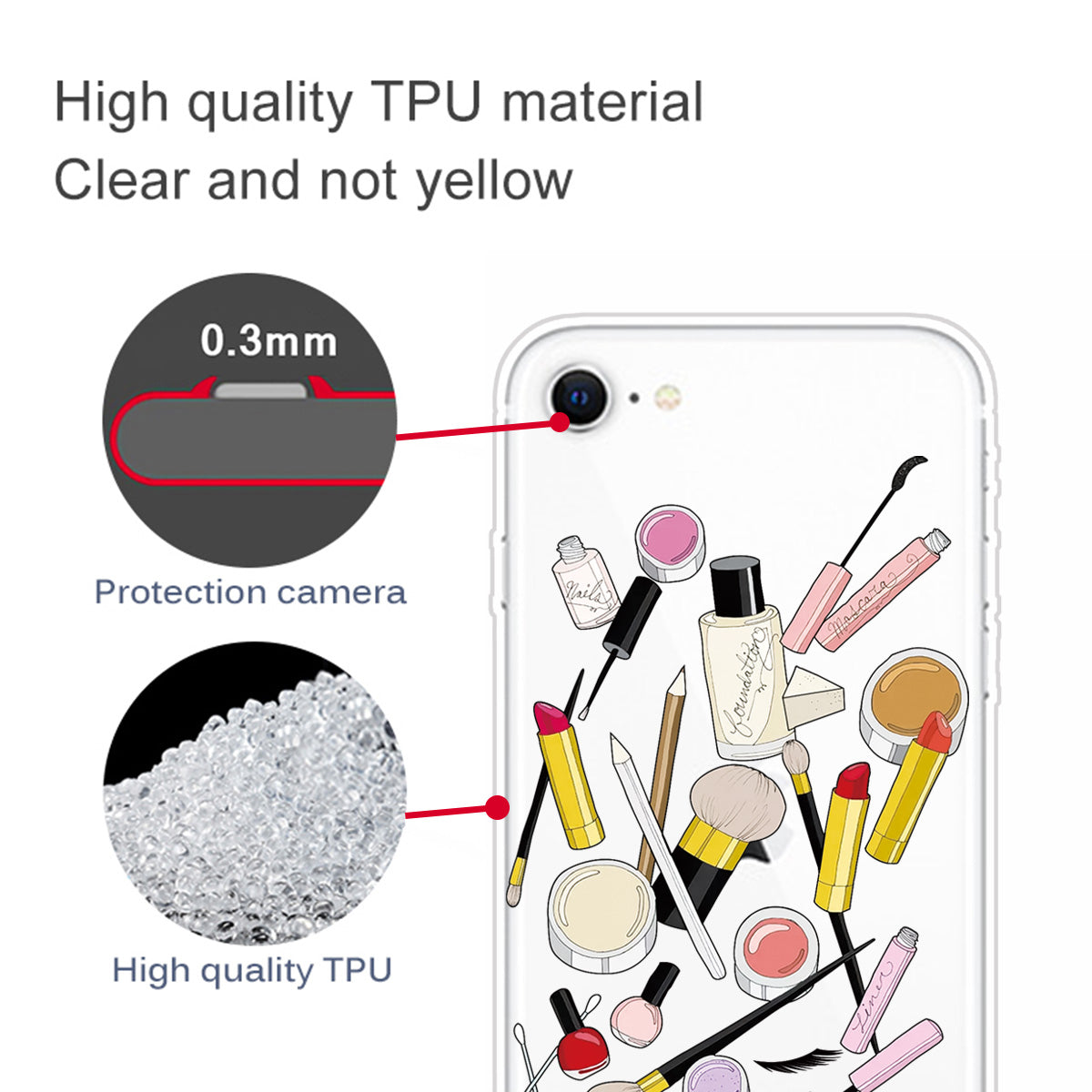 Pattern Printing TPU Soft Phone Cover for iPhone SE (2022)/SE (2020)/8/7 4.7 inch