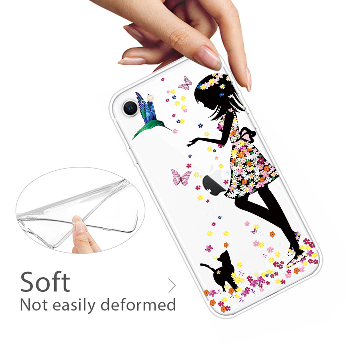 Pattern Printing TPU Soft Phone Cover for iPhone SE (2022)/SE (2020)/8/7 4.7 inch