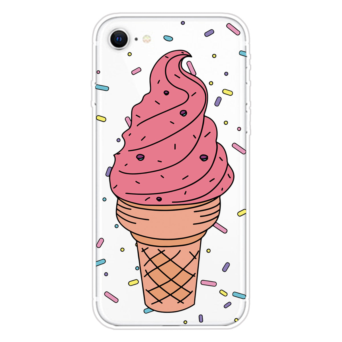 Pattern Printing TPU Soft Phone Cover for iPhone SE (2022)/SE (2020)/8/7 4.7 inch