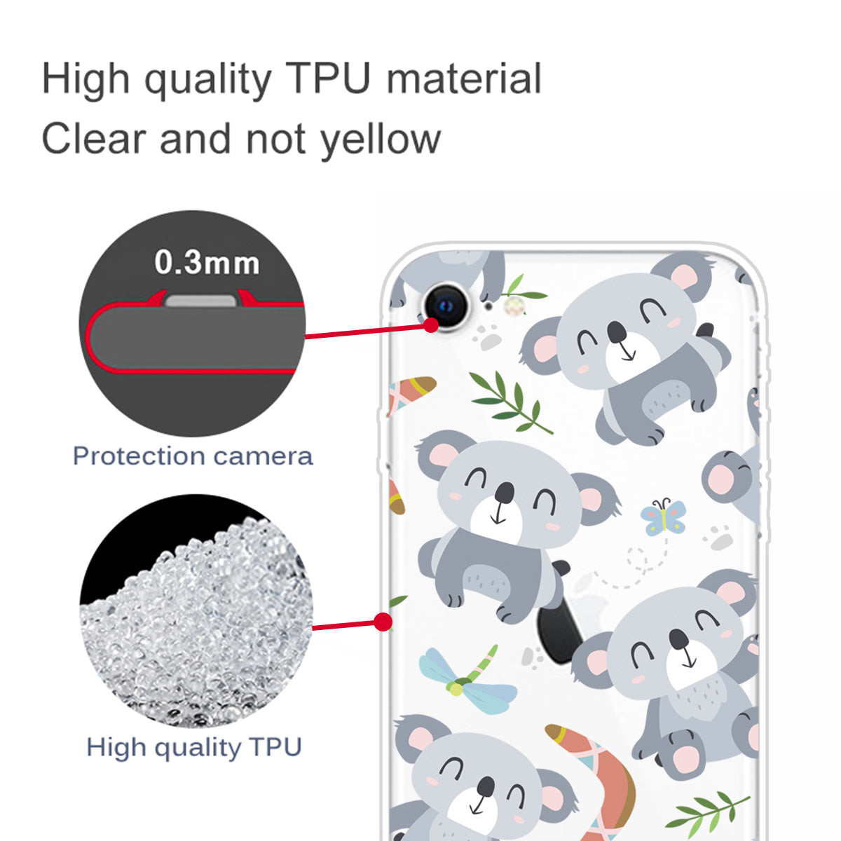 Pattern Printing TPU Soft Phone Cover for iPhone SE (2022)/SE (2020)/8/7 4.7 inch