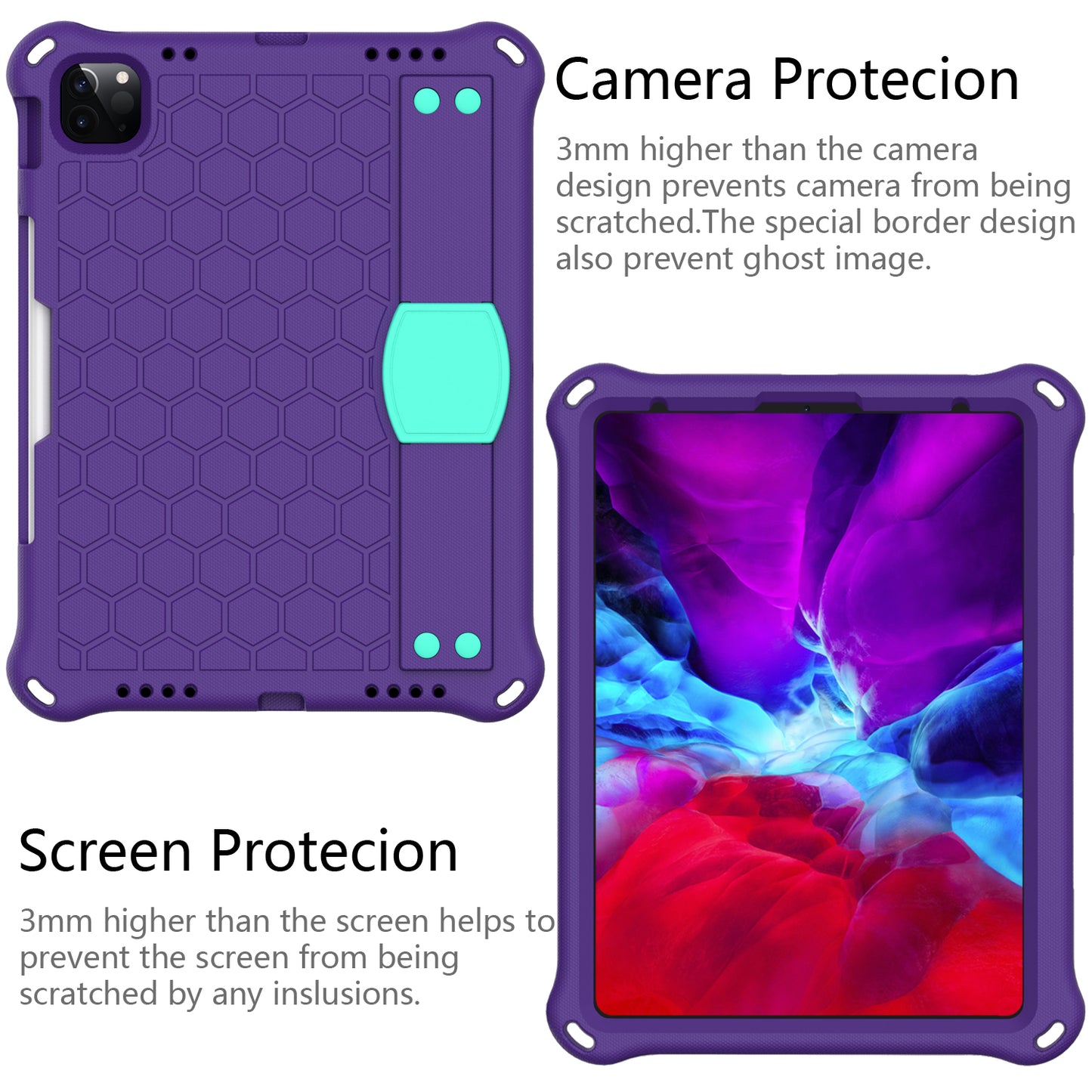 Honeycomb Texture EVA Tablet Hybrid Tablet Case for iPad Pro 11-inch (2021)/(2020)/(2018)
