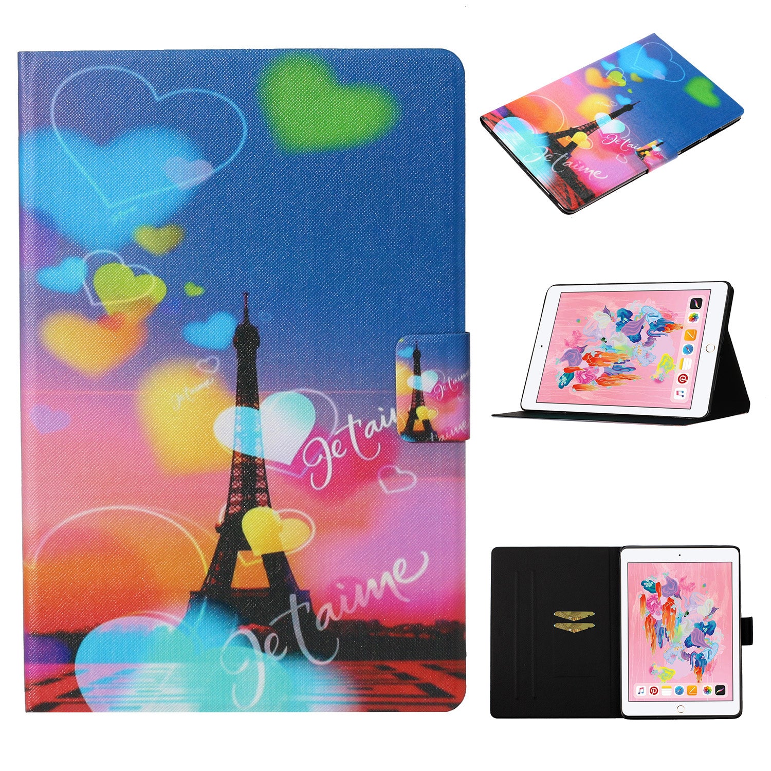 Pattern Printing Card Slots Flip Leather Tablet Cover for iPad Air 10.5 inch (2019)/iPad 10.2 (2021)/(2020)/(2019)