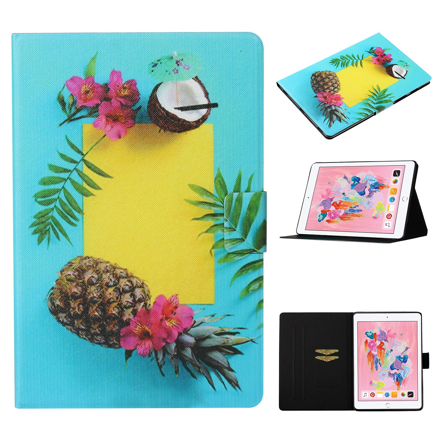 Pattern Printing Card Slots Flip Leather Tablet Cover for iPad Air 10.5 inch (2019)/iPad 10.2 (2021)/(2020)/(2019)