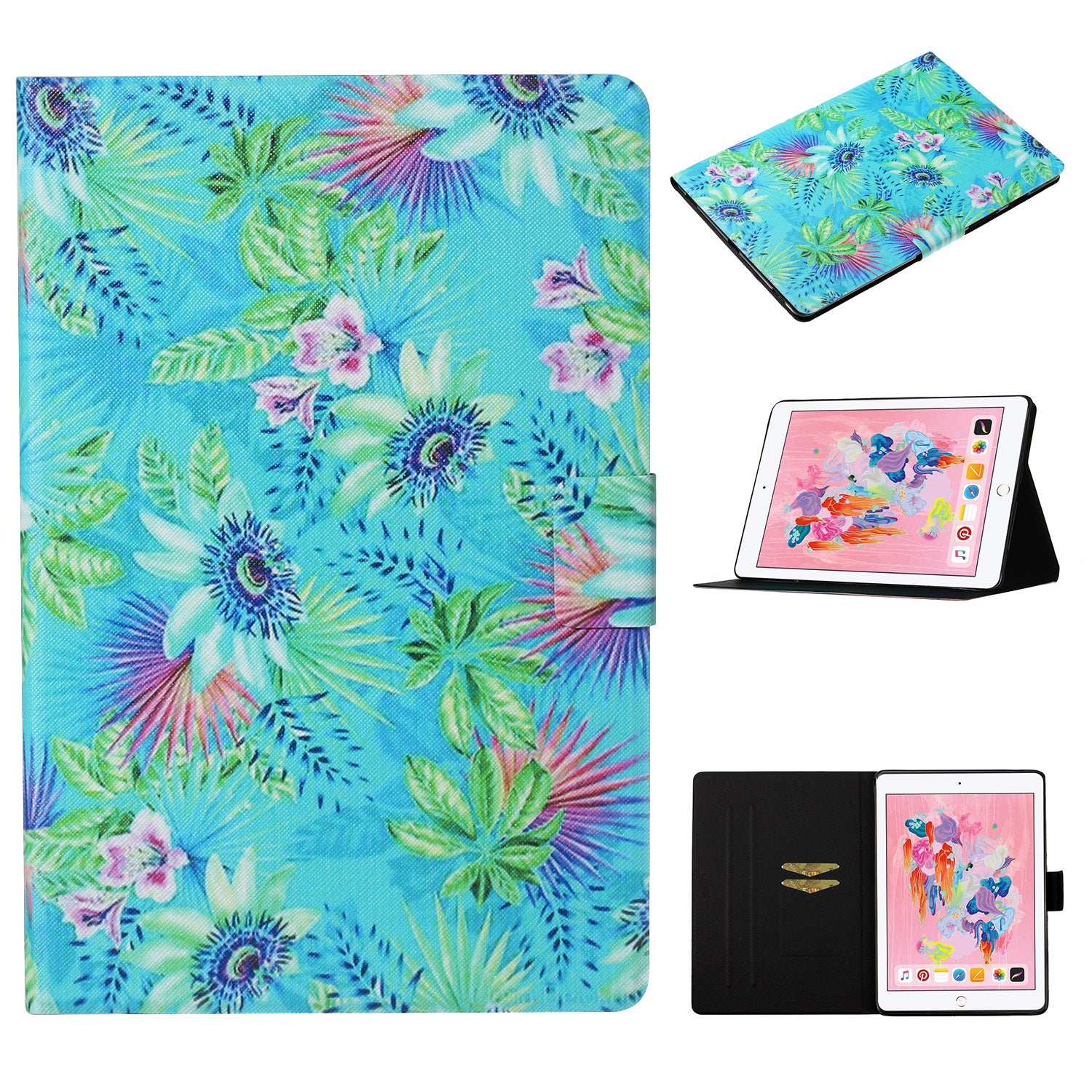 Pattern Printing Card Slots Flip Leather Tablet Cover for iPad Air 10.5 inch (2019)/iPad 10.2 (2021)/(2020)/(2019)