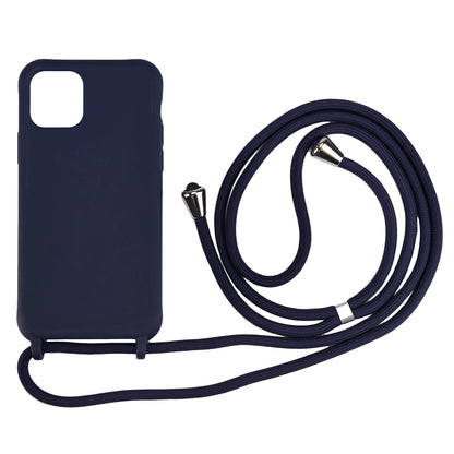 Soft TPU Case Phone Case with Multi-function Strap for iPhone 11 6.1-inch Integral Molding Design