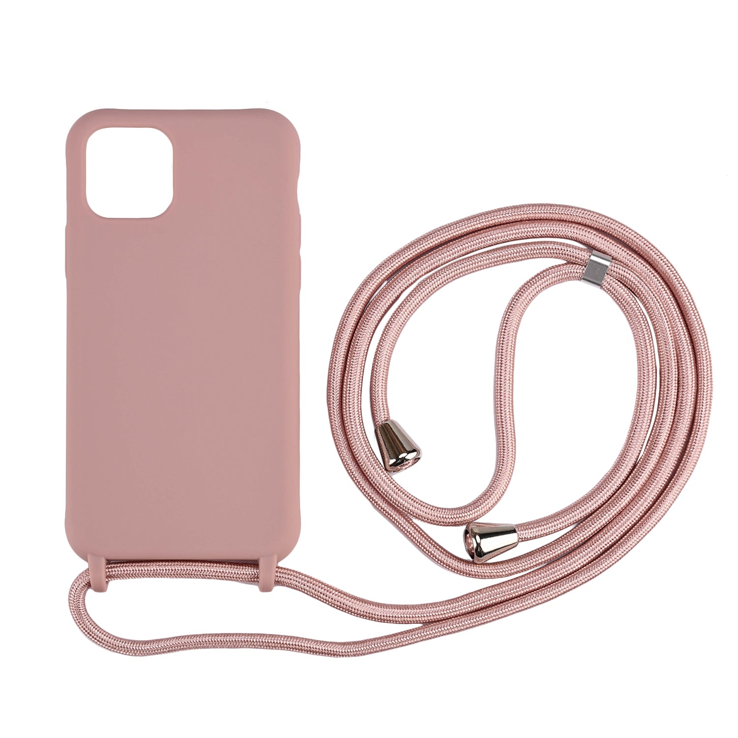 Soft TPU Case Phone Case with Multi-function Strap for iPhone 11 6.1-inch Integral Molding Design