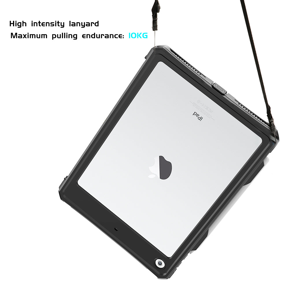 IP68 Waterproof Drop-proof Dust-proof Tablet Cover Swimming Rafting Protective Case for iPad 10.2 (2021)/(2020)/(2019)