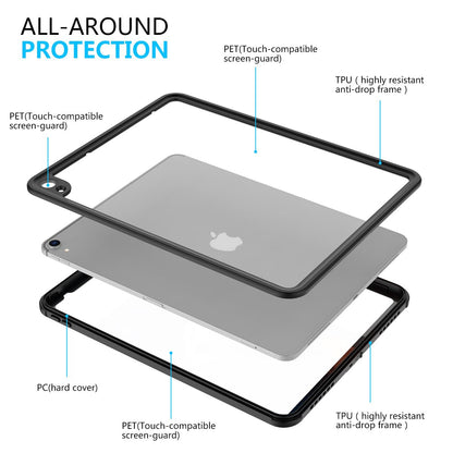 IP68 Waterproof Drop-proof Dust-proof Tablet Protective Cover for iPad Pro 12.9-inch (2018)