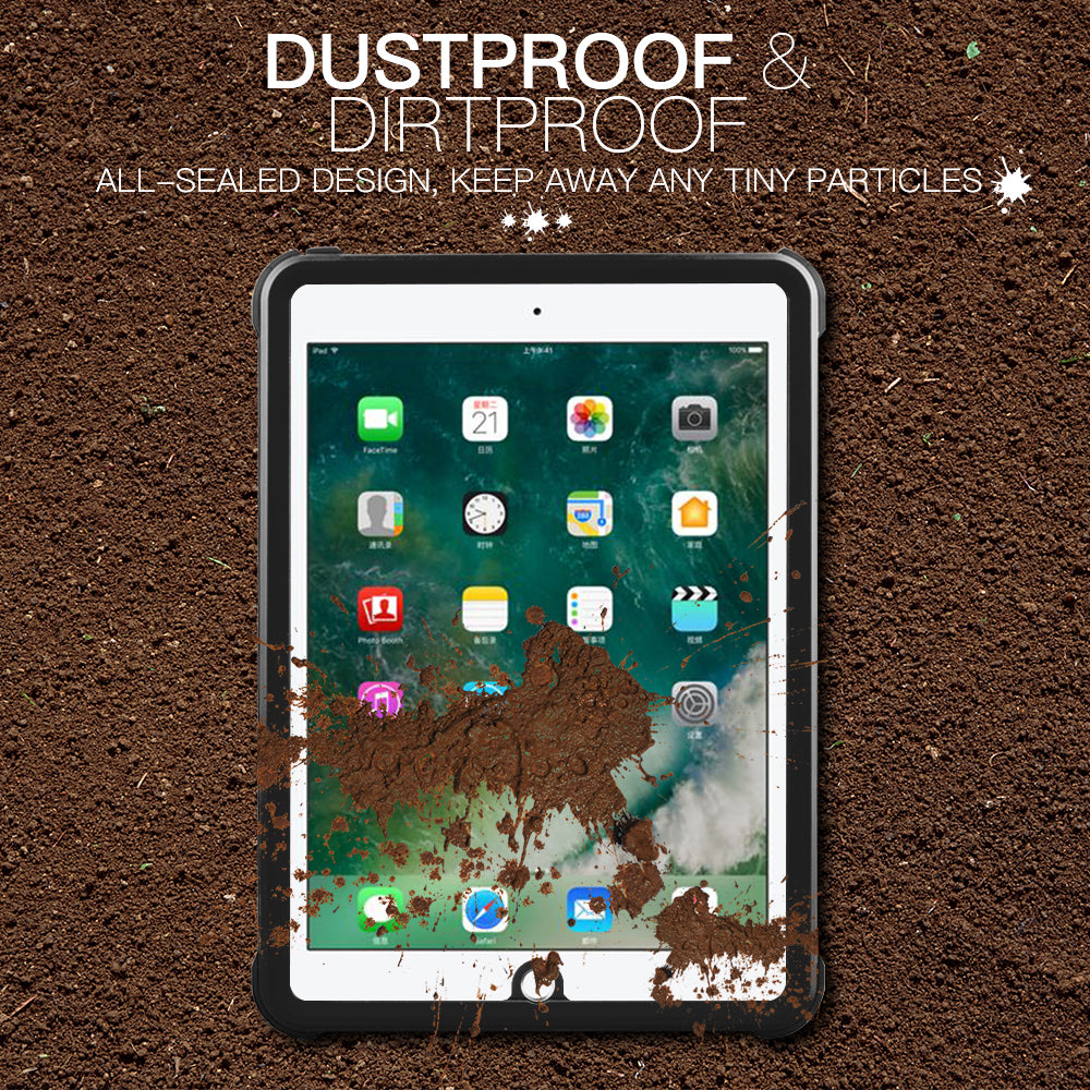 IP68 Waterproof Drop-proof Dust-proof Tablet Cover for iPad Air (2013)/iPad 9.7-inch (2018) A1893 A1954 / (2017) A1822