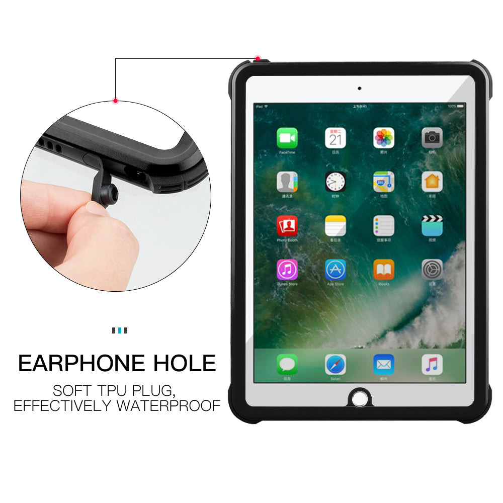 IP68 Waterproof Drop-proof Dust-proof Tablet Cover for iPad Air (2013)/iPad 9.7-inch (2018) A1893 A1954 / (2017) A1822