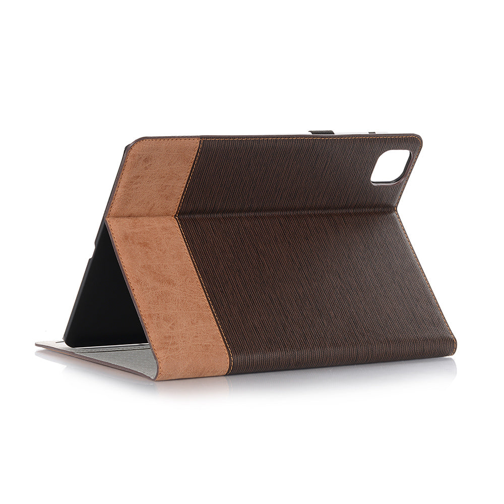 Cross Texture Splicing Leather Wallet Smart Cover for iPad Pro 12.9-inch (2020)/(2018)