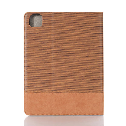 Cross Texture Splicing Leather Wallet Smart Cover for iPad Pro 12.9-inch (2020)/(2018)