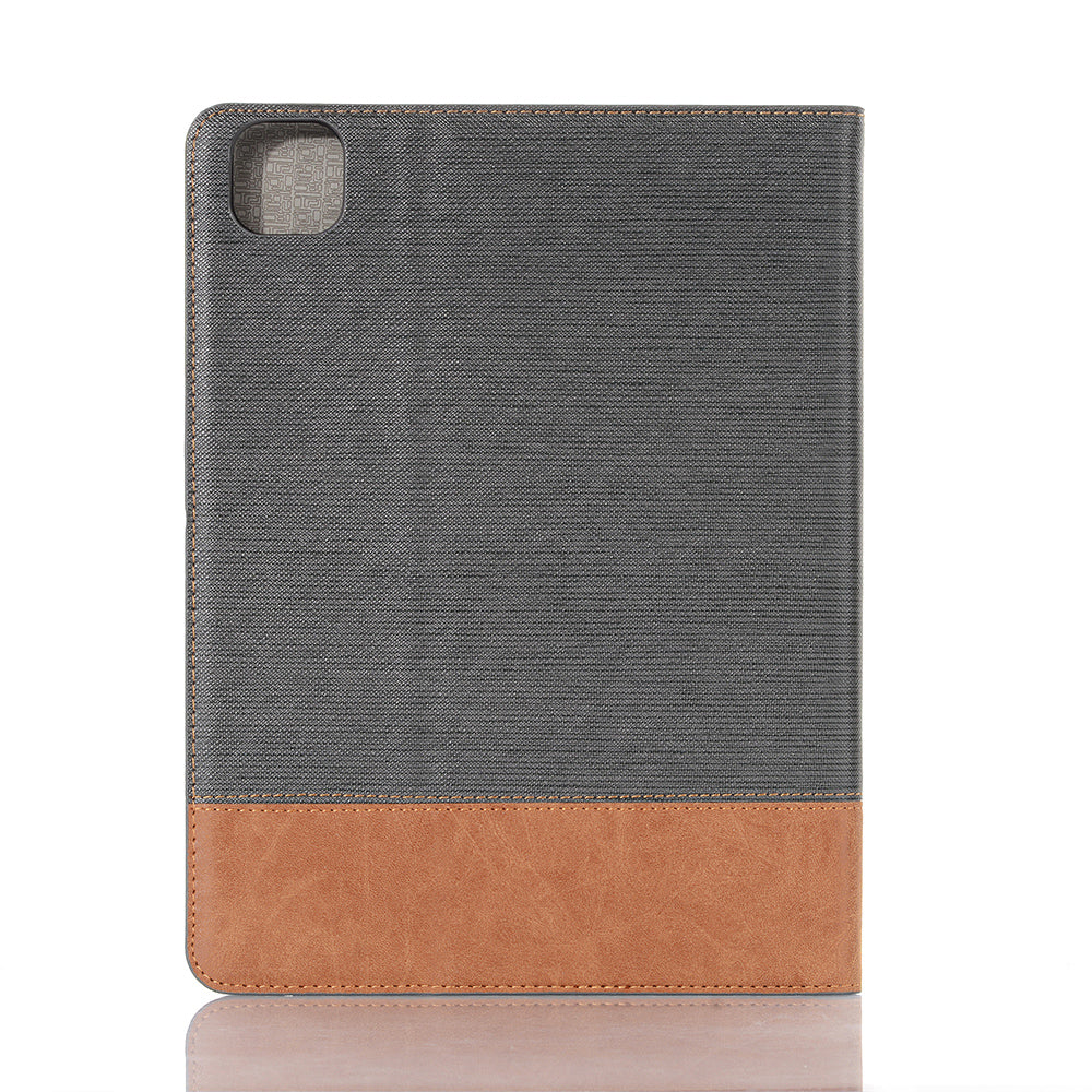 Cross Texture Splicing Leather Wallet Smart Cover for iPad Pro 12.9-inch (2020)/(2018)