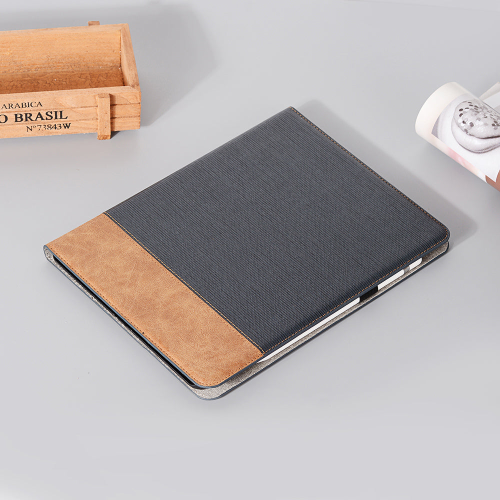 Cross Texture Splicing Leather Wallet Smart Cover for iPad Pro 12.9-inch (2020)/(2018)