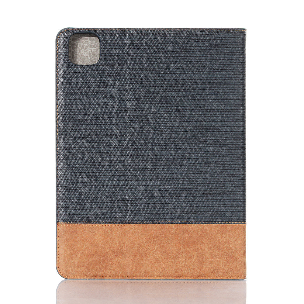 Cross Texture Splicing Leather Wallet Smart Cover for iPad Pro 12.9-inch (2020)/(2018)