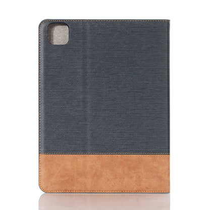 Cross Texture Splicing Leather Wallet Smart Cover for iPad Pro 12.9-inch (2020)/(2018)