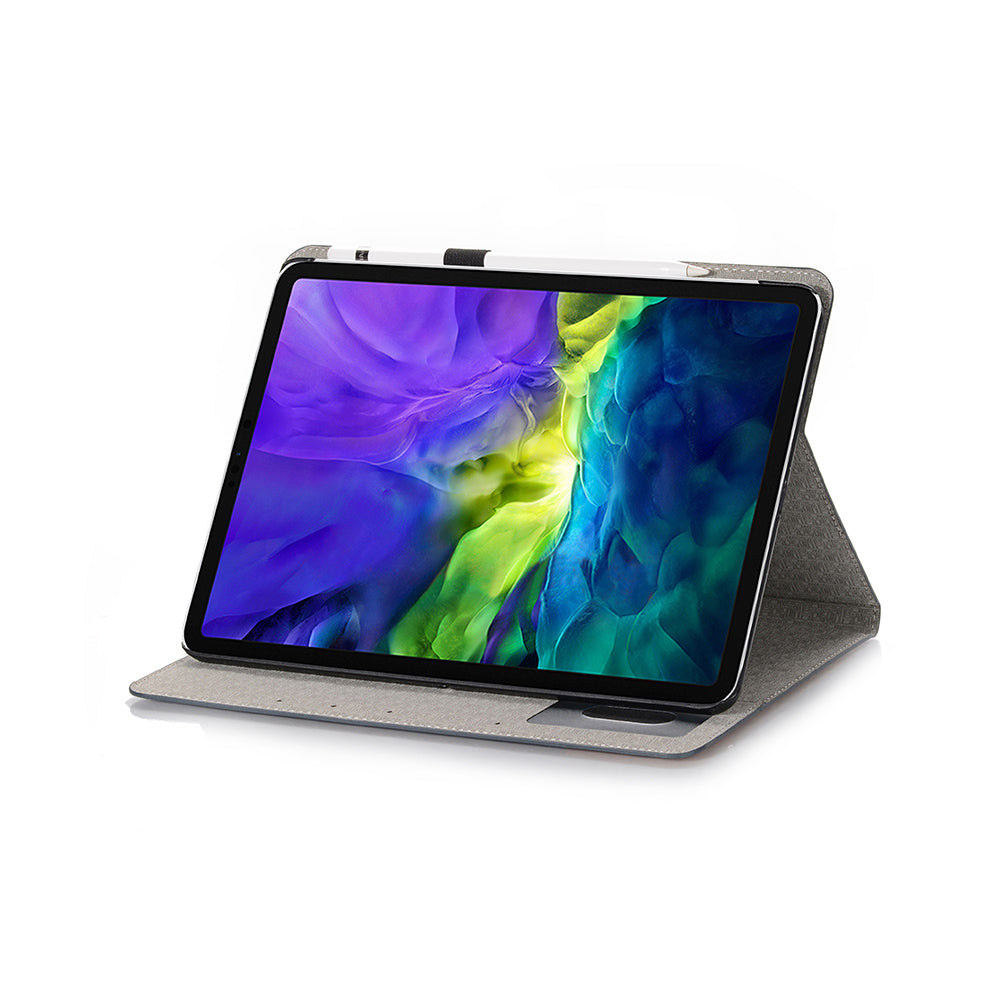 Cross Texture Splicing Leather Wallet Smart Cover for iPad Pro 12.9-inch (2020)/(2018)