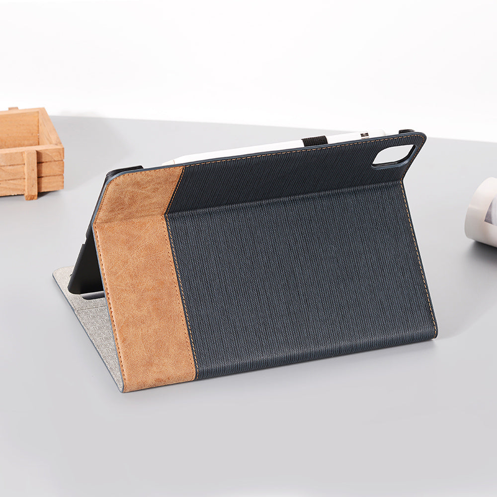 Cross Texture Splicing Leather Wallet Smart Cover for iPad Pro 12.9-inch (2020)/(2018)