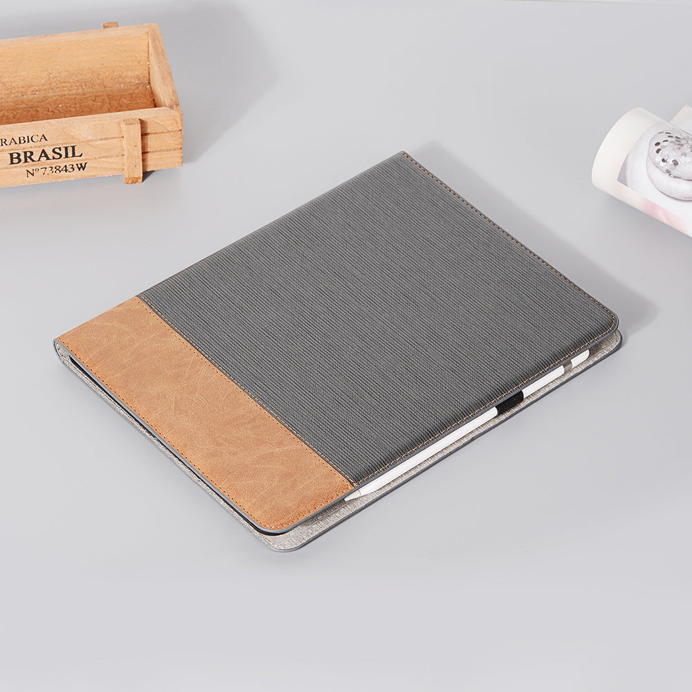 Cross Texture Splicing Leather Wallet Smart Cover for iPad Pro 12.9-inch (2020)/(2018)