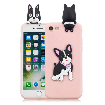 3D Doll Decor Soft TPU Phone Back Shell for iPhone 7 / 8 / SE (2020) / SE (2022) 4.7 inch