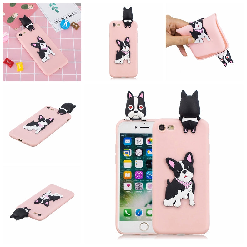 3D Doll Decor Soft TPU Phone Back Shell for iPhone 7 / 8 / SE (2020) / SE (2022) 4.7 inch