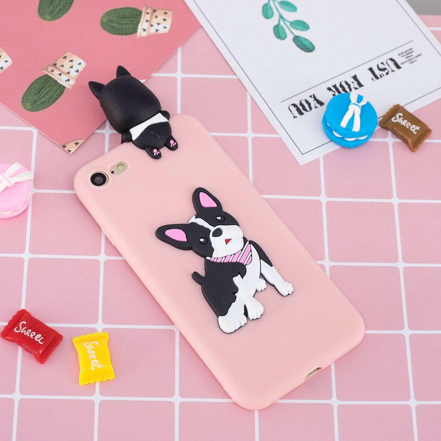 3D Doll Decor Soft TPU Phone Back Shell for iPhone 7 / 8 / SE (2020) / SE (2022) 4.7 inch
