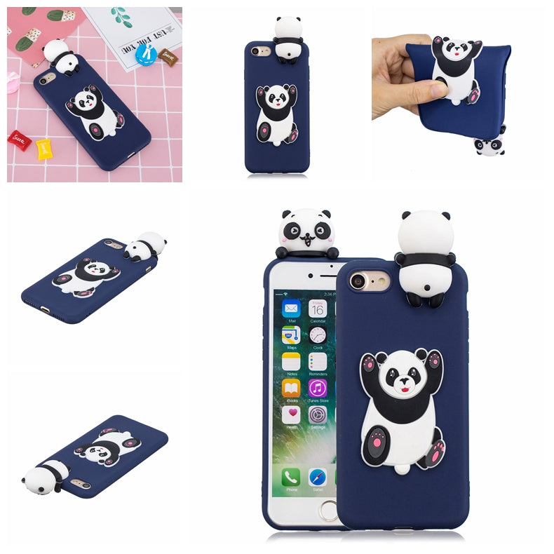 3D Doll Decor Soft TPU Phone Back Shell for iPhone 7 / 8 / SE (2020) / SE (2022) 4.7 inch