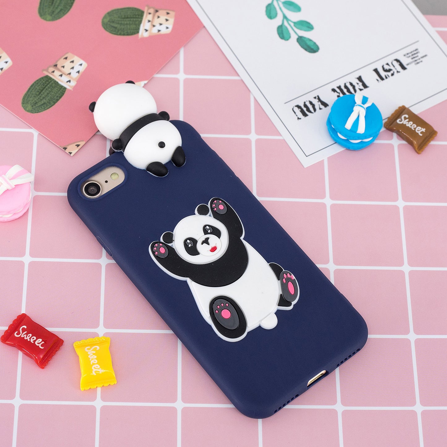 3D Doll Decor Soft TPU Phone Back Shell for iPhone 7 / 8 / SE (2020) / SE (2022) 4.7 inch