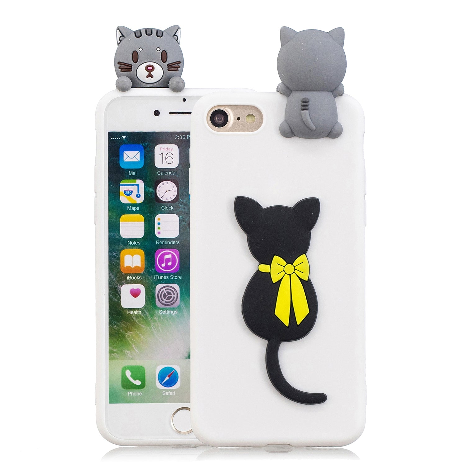 3D Doll Decor Soft TPU Phone Back Shell for iPhone 7 / 8 / SE (2020) / SE (2022) 4.7 inch