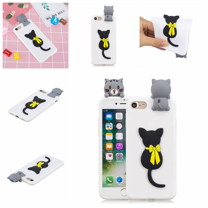 3D Doll Decor Soft TPU Phone Back Shell for iPhone 7 / 8 / SE (2020) / SE (2022) 4.7 inch