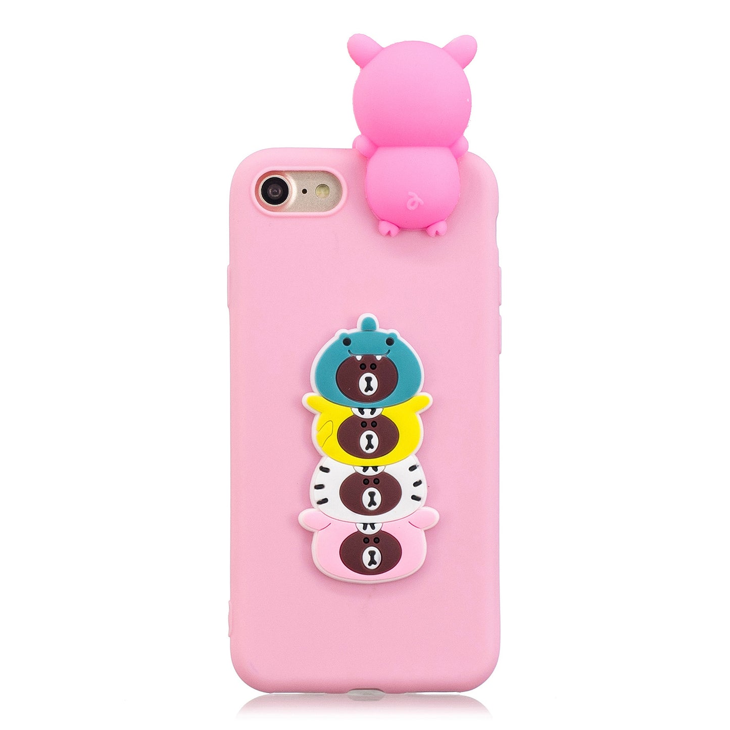 3D Doll Decor Soft TPU Phone Back Shell for iPhone 7 / 8 / SE (2020) / SE (2022) 4.7 inch