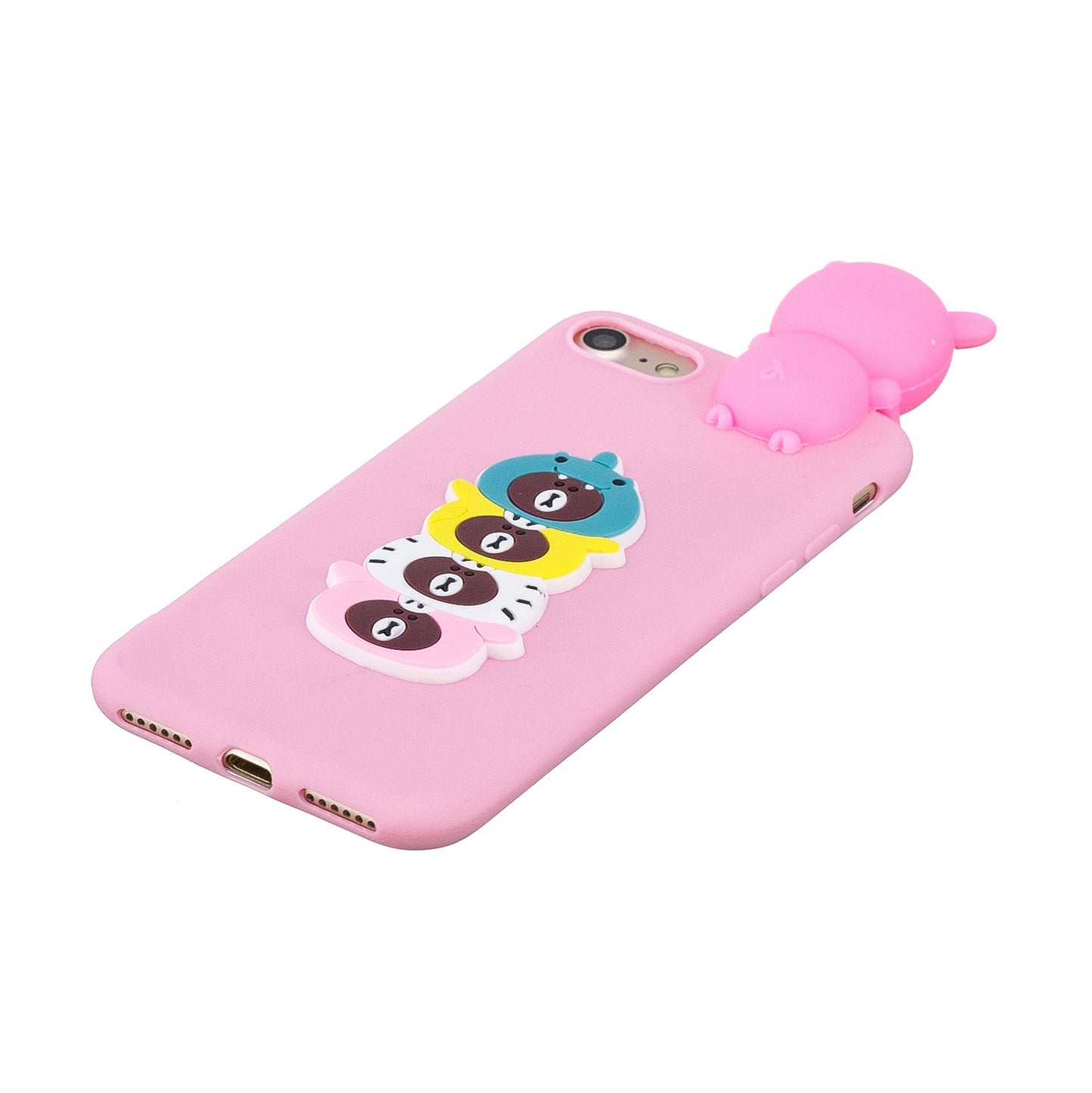 3D Doll Decor Soft TPU Phone Back Shell for iPhone 7 / 8 / SE (2020) / SE (2022) 4.7 inch