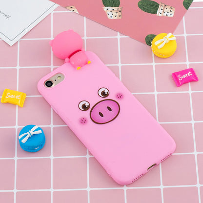3D Doll Decor Soft TPU Mobile Phone Shell for iPhone SE (2020)/SE (2022)//8/7