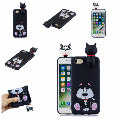 3D Doll Decor Soft TPU Mobile Phone Shell for iPhone SE (2020)/SE (2022)//8/7