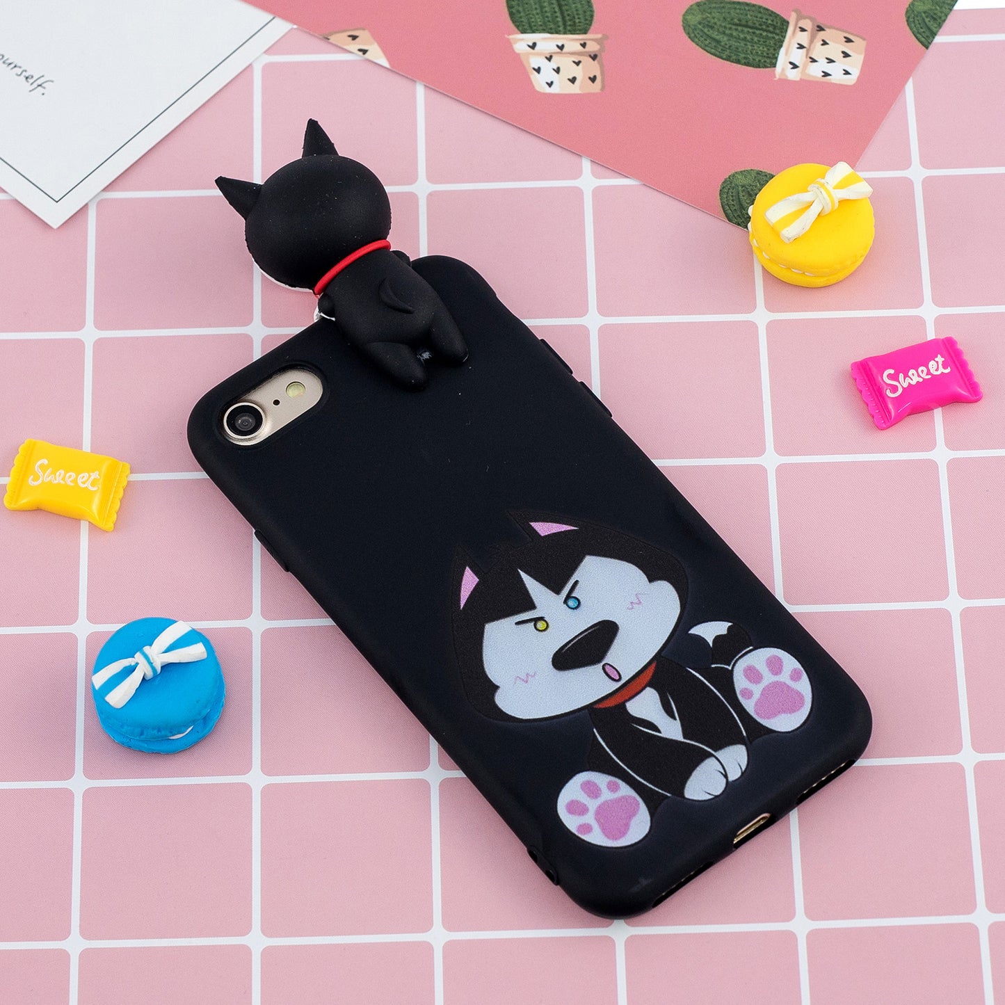 3D Doll Decor Soft TPU Mobile Phone Shell for iPhone SE (2020)/SE (2022)//8/7