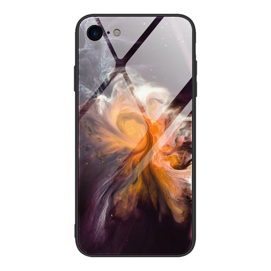 Marble Texture Glass Back + TPU Hybrid Case for iPhone SE (2020)/SE (2022)/8/7