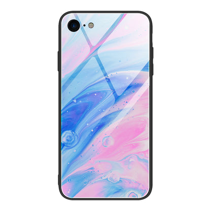 Marble Texture Glass Back + TPU Hybrid Case for iPhone SE (2020)/SE (2022)/8/7