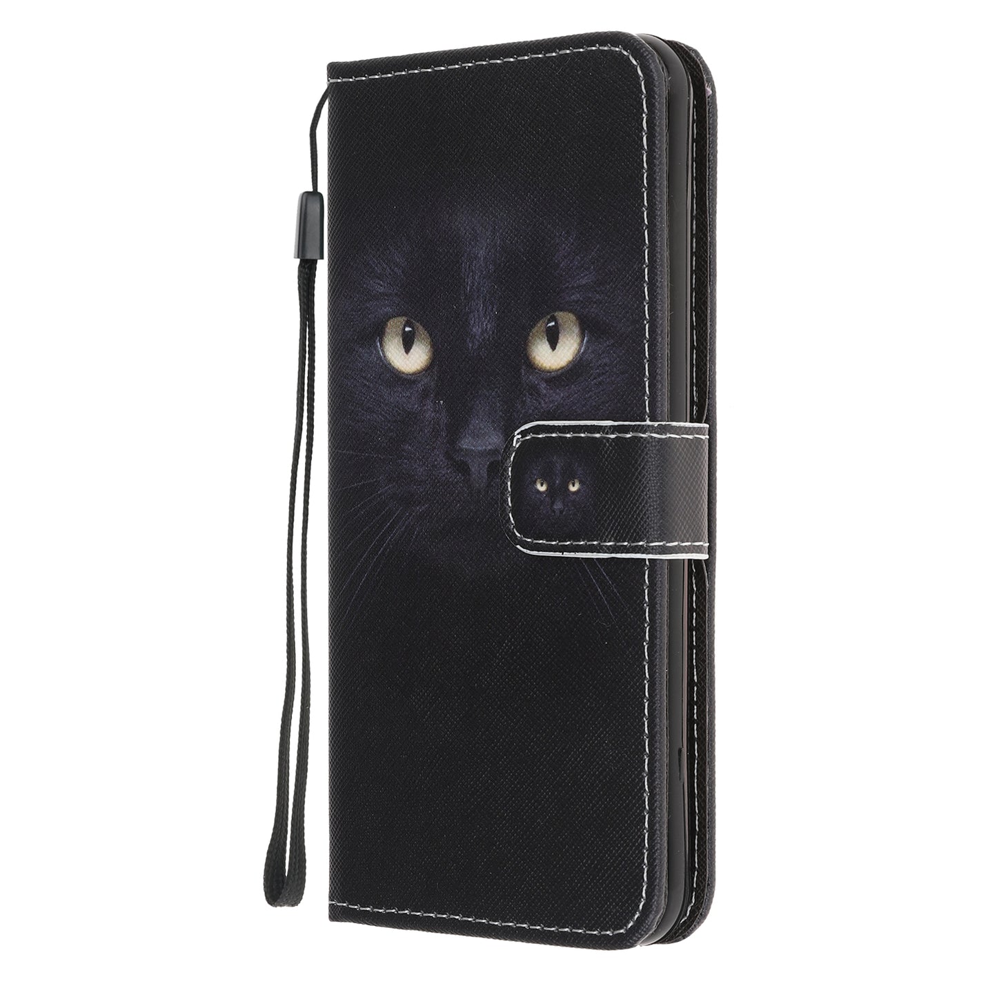 Newly Cross Texture Patterned Leather Wallet Cover with Strap for iPhone 7 / 8 / SE (2020) / SE (2022) 4.7 inch